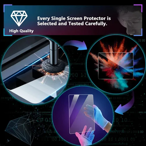 Vista 6 de SXCY 2022-2024 2025 2026 Ram Protector de pantalla de 12 pulgadas 2019-2026 Ram 1500 2500 3500 Protector de pantalla de vidrio templado 2024 2025