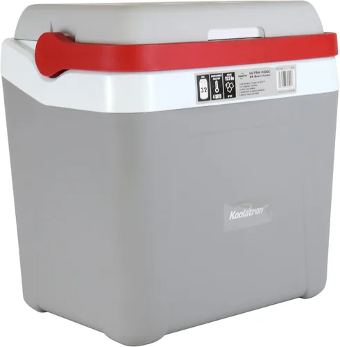 Koolatron Hielera portátil con asa de transporte con candado, estilo vintage, aislada para snacks de camping, almuerzo, viajes de un día, playa,