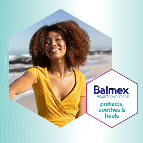 Vista 4 de Balmex AdultAdvantage BProtected Skin Relief Cream, con tecnología SkinShield para proteger, calmar y curar la piel sensible, 3 onzas (paquete de 4)