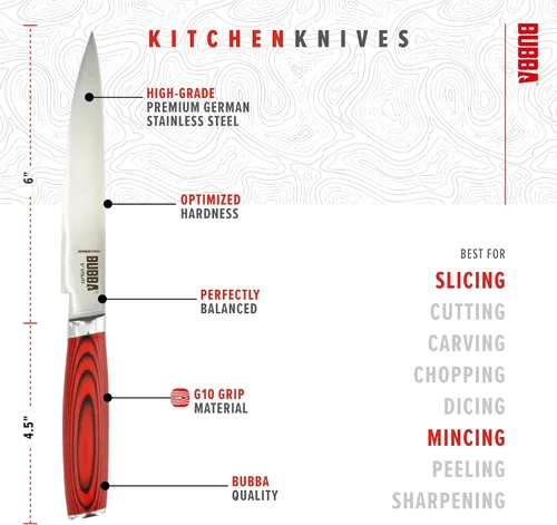 Vista 4 de BUBBA Cuchillo de pelar Kitchen Series de 3.5 pulgadas perfecto para recortar, rebanar y pelar productos pequeños.