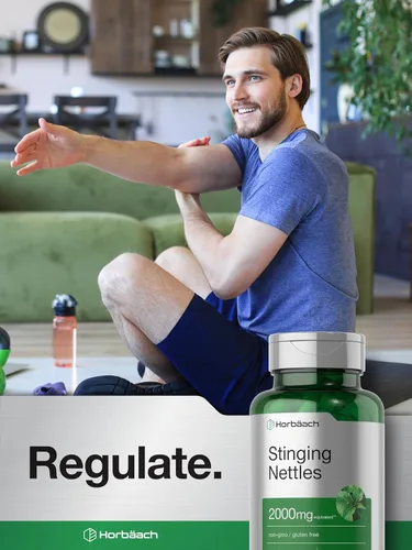 Vista 7 de Horbäach Cápsulas de ortiga picante, 150 unidades, suplemento de extracto de hojas de hierbas, sin OMG, sin gluten