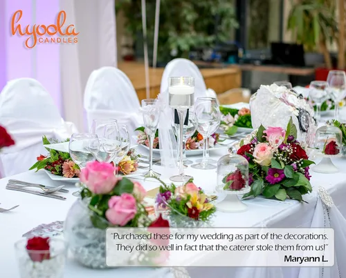 Vista 3 de Hyoola Velas flotantes blancas prémium de 3 pulgadas - 8 horas - Paquete de 12 - Fabricadas en Europa