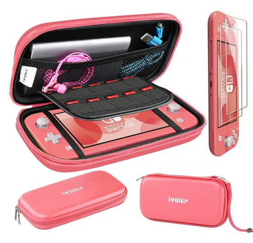 Vista 17 de ivoler Carrying Case for Nintendo Switch and NEW Switch OLED Model(2021),Portable Hard Shell Pouch Carrying Travel Game Bag for Switch Accessories