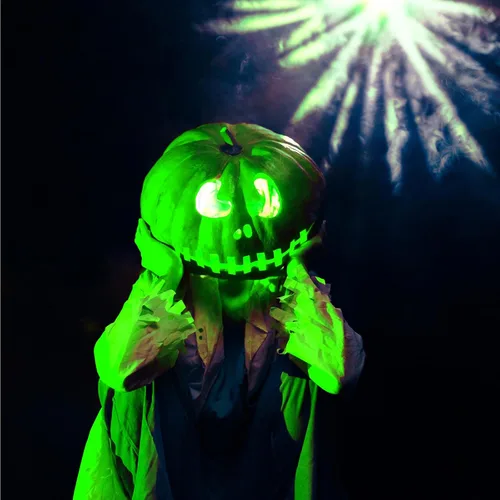 Vista 7 de 12 piezas de ojos LED de Halloween para máscara de ojos brillantes luces LED ojos con caja de batería, batería no incluida