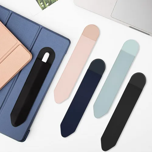 Vista 6 de Soporte para lápices Apple, paquete de 3 fundas para lápiz Apple de 1ª y 2ª generación, bolsillo elástico para lápiz capacitivo (azul marino)