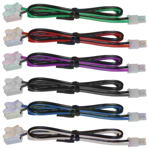 Vista 2 de 6 cables de altavoz de cine en casa para Sony Samsung, conectores de 0.165 in/incluye empalmes de engarce de alambre sin herramientas.