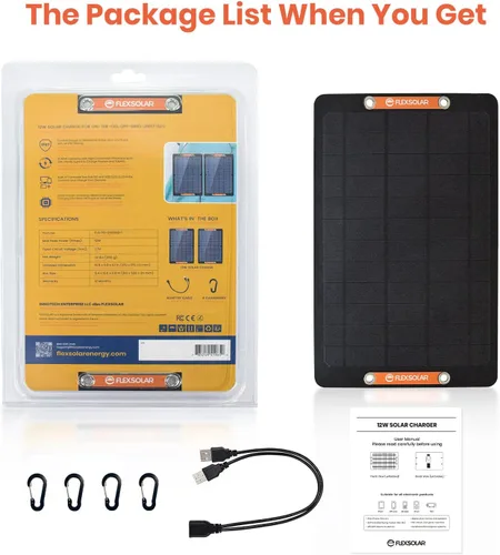 Vista 10 de Cargador de panel solar plegable con carga de puerto USB para smartphone, banco de energía, dispositivos pequeños (2 piezas de 6 W)
