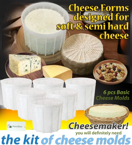 Vista 7 de PetriStor Molde de queso suave para hacer queso de 1.85 cuartos de galón, molde para hacer queso, molde en forma de queso crema, suministros caseros