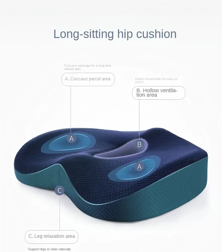 Vista 5 de Almohada suave de soporte de cadera de alta calidad, asiento suave para asiento de cadera para silla de escritorio, cojín ergonómico de espuma