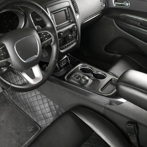 Vista 7 de RT-TCZ Marco de cubierta de fibra de carbono para consola central de palanca de cambios, accesorios de decoración interior compatibles con Dodge