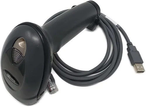 Vista 2 de MOTOROLA, DS4208, kit USB, incluye escáner (DS4208-SR00007WR) y cable USB blindado recto de 7 pies (CBA-U21-S07ZAR), negro - Modelo #