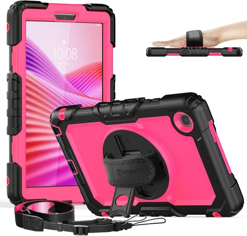 Vista 10 de timecity Funda para tablet Lenovo Tab K9/Tab One de 8.7 pulgadas 2025 (TB305XU/TB305FU) a prueba de caídas con soporte giratorio de 360°, correa