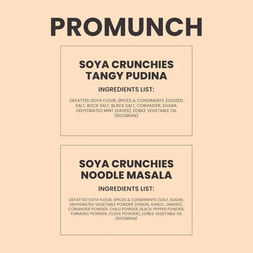 Vista 19 de PROMUNCH Bocadillo de Soja Asada Alto en Proteínas Saludable Sin gluten Paquete de 3, Sabor: Queso y Cebolla, Peri-Peri y Fideos Masala