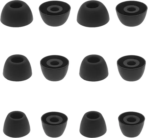 Puntas de repuesto para auriculares compatibles con Samsung Galaxy Buds 2 Pro – Puntas de goma de silicona – S/M/L (negro) 6 pares