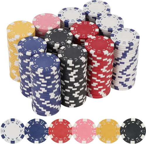 Vista 13 de Fichas de póquer de 11.5 gramos, 100 piezas de fichas de póquer de casino para Texas Hold'em, fichas de blackjack, kit de juegos de póquer