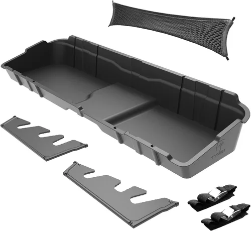 Tyger Auto Caja de almacenamiento para debajo del asiento compatible con Chevy Silverado GMC Sierra 1500 2007-2013; 2007-2014 2500 3500HD Crew Cab,