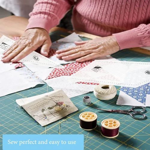 Vista 5 de Reglas y plantillas de acolchado, 5 piezas creativas plantillas de corte de acolchado acrílico para patrones de corte, juego de reglas de edredón