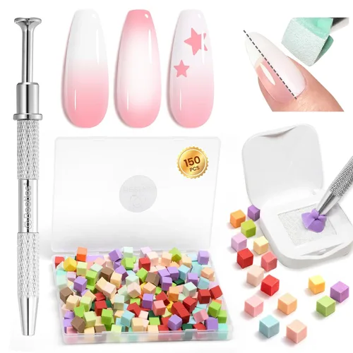 Vista 22 de Beetles - Juego de esmaltes de uñas de gel Jelly de 6 colores, tonos nude, rosa, marrón, con brillo y efecto de glitter, kit de esmaltes de gel