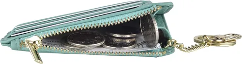 Vista 6 de Monedero delgado con bloqueo RFID, con bolsillo frontal para monedas, tarjetero, para mujer
