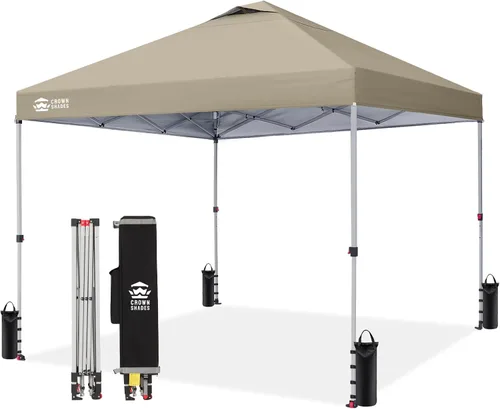 Vista 38 de CROWN SHADES - Toldo plegable instantáneo con bolsa de transporte para exteriores, 10 x 10 pies