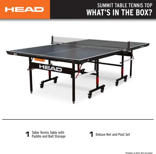 Vista 2 de HEAD Summit USA - Mesa de tenis de mesa para interiores, red de grado de competencia, fácil de instalar en 10 minutos, mesa de ping pong con modo