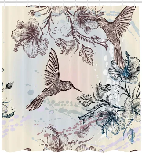 Vista 2 de Cortina para regadera de baño de poliéster de la línea Decor Collection de Ambesonne