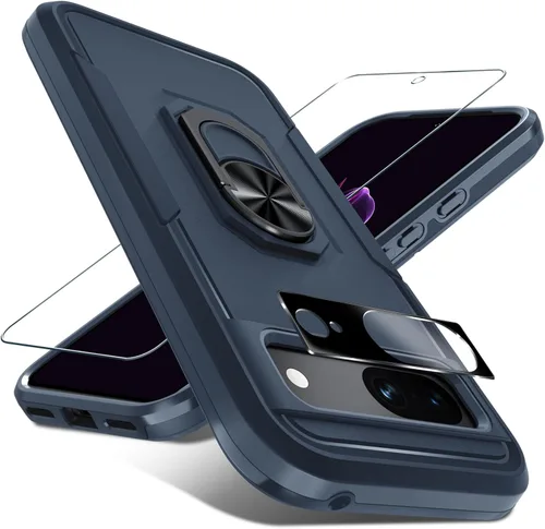 Vista 40 de Janmitta Funda para Google Pixel 7a con protector de pantalla + protector de lente de cámara, resistente a prueba de golpes, funda de teléfono