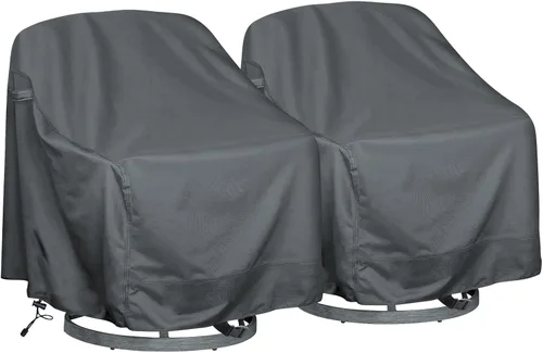 Vista 10 de Fundas impermeables para sillas de patio, 600D Oxford, fundas para muebles de exterior con revestimiento de PVC, a prueba de decoloración UV