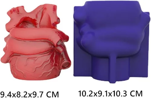 Vista 3 de Molde humano del sostenedor de la pluma del corazón, forma de corazón de la maceta moldea la vela del molde del jabón