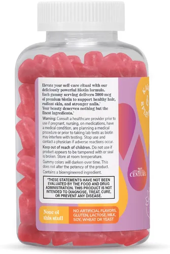 Vista 10 de 21st Century Vitajoy Gomitas de biotina, (27729), fresa, 120