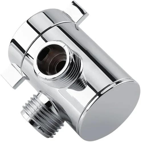 Vista 9 de Válvula desviadora de brazo de ducha, válvula desviadora multifuncional de 3 vías, adaptador en T de ducha, válvula de cambio, adaptador de válvula