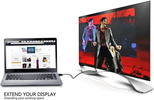 Vista 3 de NewBEP Cable HDMI a VGA, adaptador HDMI macho a VGA macho de 1080P chapado en oro 1080P convertidor de video activo compatible con computadora