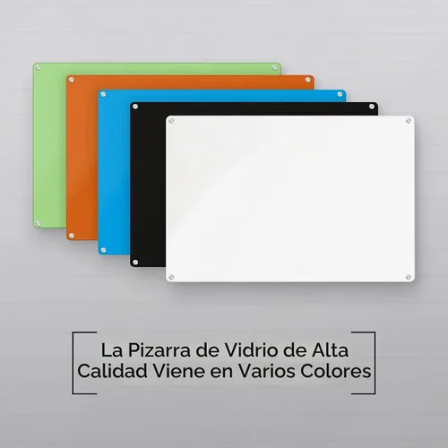 Vista 6 de Fab Glass and Mirror - Pizarrón magnético de vidrio con borrador, Negro