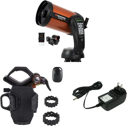 Vista 10 de Celestron - Telescopio NexStar 6SE - Telescopio computarizado y NexYZ - Adaptador universal para smartphone de 3 ejes para telescopio y kit