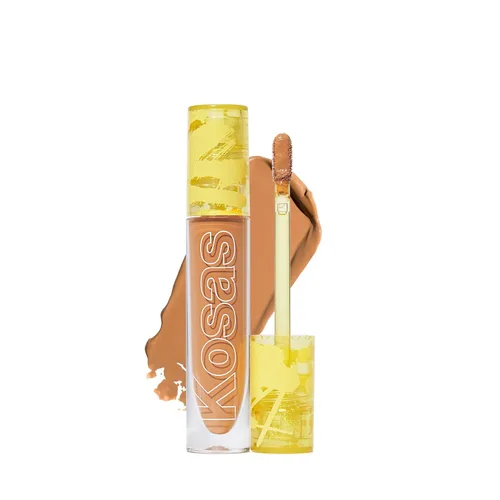 Vista 30 de Kosas Revealer Corrector - Maquillaje de cobertura media con ácido hialurónico, oculta las ojeras debajo de los ojos, manchas oscuras e