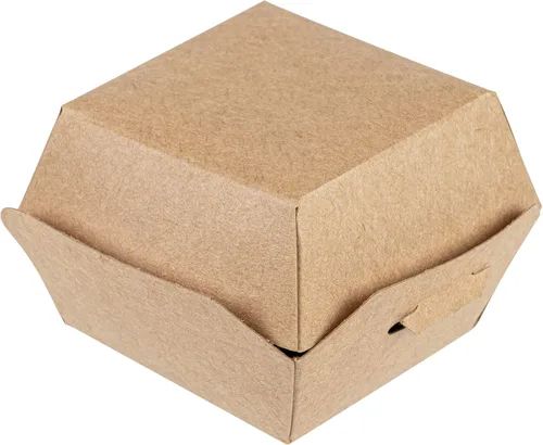 Vista 19 de Restaurantware Mini cajas de hamburguesas de 2.8 x 2.8 x 2 pulgadas, 100 recipientes de comida con tapa con bisagras, cajas desechables de papel