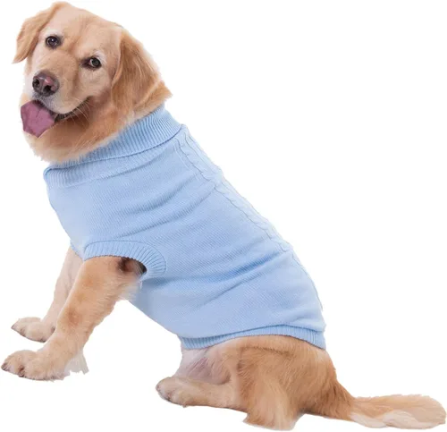 Vista 41 de Suéter cálido para perros pequeños, medianos y grandes, lindo abrigo clásico de invierno con cuello alto para mascotas para gatos, ropa de Navidad