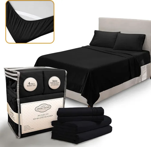 Juegos de Sábanas California King - Sábanas de Cama de Hotel de Lujo - Sábanas Suaves Refrescantes con Correas Elásticas en las Esquinas -