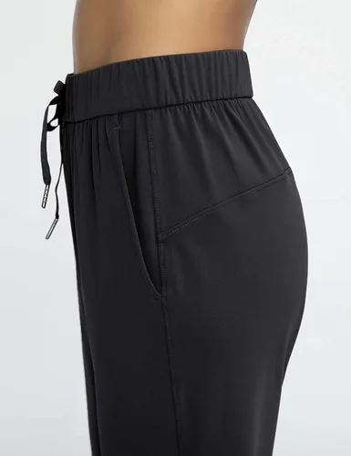 Vista 5 de AJISAI - Pantalones deportivos con jareta con cordón y bolsillos para mujer, para correr y relajarse