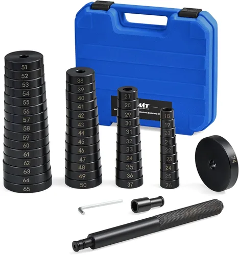 Orion Motor Tech Juego de herramientas de conductor de espaciadores personalizados 52 en 1 y removedor de sellos de rodamientos de eje de rueda de