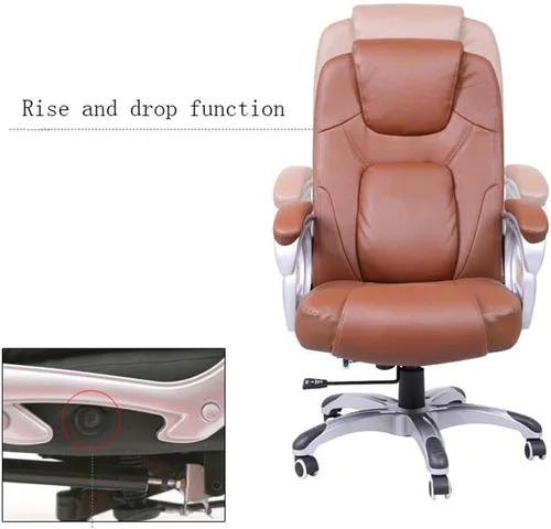 Vista 3 de Mid Back Office Desk Chair with Leather Padding and Armrests Ergonomic Computer Gaming Chair for Home Or Office Use,Black