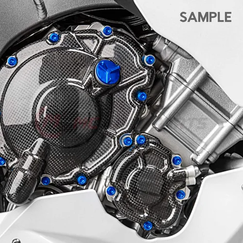 Vista 7 de MC Motoparts Race Spec Kit de pernos de motor cabeza HEX M6 compatible con XJ6 Diversion/F 2009-2016 13 14 15 16 (azul)