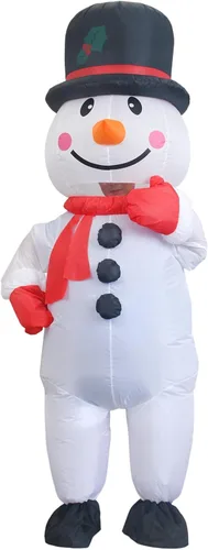 Vista 3 de Inflatable Gingerbread Man Costume Christmas Blow Up Costume Adult Inflatable Suit Gingerbread Man for Party