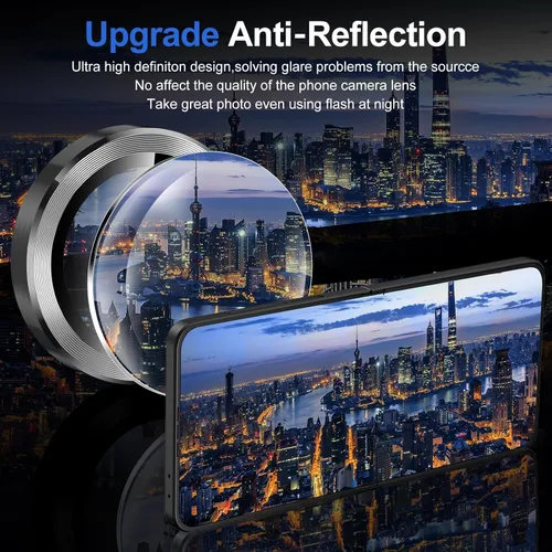 Vista 4 de Protector de lente de cámara para Samsung Galaxy Z Flip 7, cubierta individual de lente de vidrio templado, [fuerte absorción] cubierta de lente