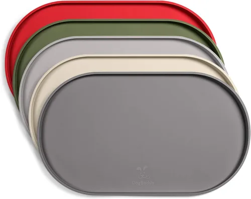 Vista 13 de DogBuddy Tapete de comida para perros, impermeable, tapete de silicona para cuencos de comida y agua, tapete antideslizante para alimentación