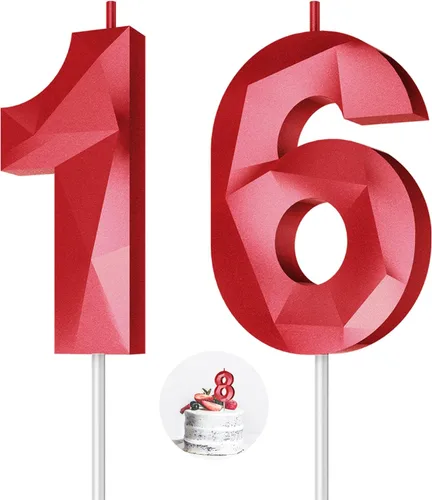 Vista 109 de Velas de cumpleaños con números (0 velas negras), forma de diamante 3D, decoración de pastel de feliz cumpleaños para niños y hombres, cumpleaños