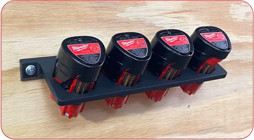 Vista 3 de Milwaukee M12 Battery Holder Milwaukee 12V Battery Holder Milwaukee Battery Storage Milwaukee 12V Battery Wall Mount, Milwaukee 12V Battery