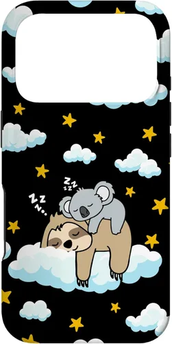 Vista 30 de Funny Sleeping Sloth with Baby Koala Mama Bear Napping Gift Case for iPhone 17