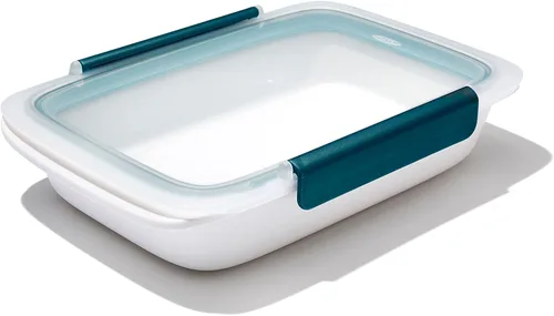 Vista 10 de OXO Good Grips Prep and Go - Recipiente dividido para 2 tazas, color azul océano