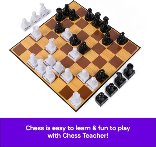 Vista 5 de Spin Master Games, Cardinal Classics - Maestro de ajedrez, aprende a jugar juegos de mesa de estrategia para principiantes, juego de ajedrez